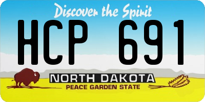 ND license plate HCP691