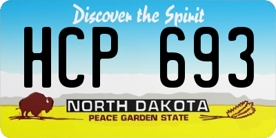 ND license plate HCP693