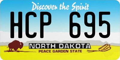 ND license plate HCP695