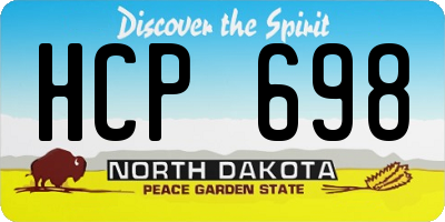 ND license plate HCP698