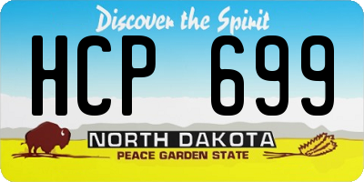 ND license plate HCP699