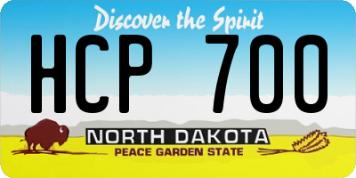 ND license plate HCP700