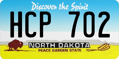 ND license plate HCP702