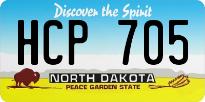 ND license plate HCP705