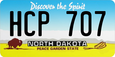 ND license plate HCP707