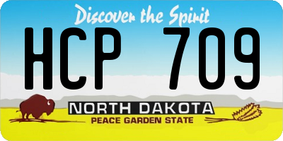 ND license plate HCP709