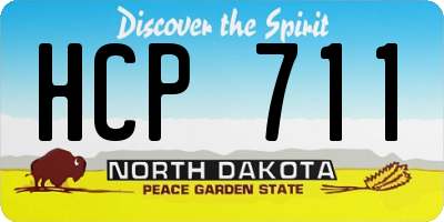 ND license plate HCP711