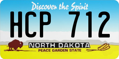 ND license plate HCP712