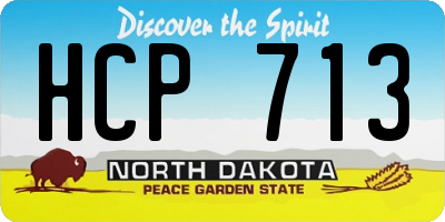 ND license plate HCP713