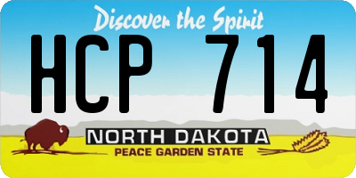 ND license plate HCP714