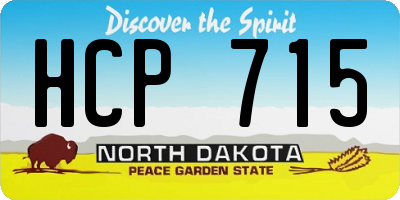 ND license plate HCP715