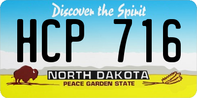 ND license plate HCP716