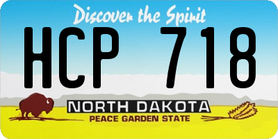 ND license plate HCP718