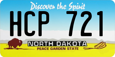 ND license plate HCP721