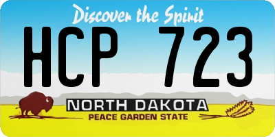 ND license plate HCP723