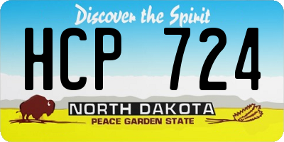 ND license plate HCP724