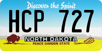 ND license plate HCP727