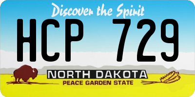 ND license plate HCP729