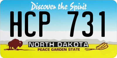 ND license plate HCP731