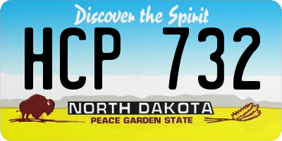 ND license plate HCP732