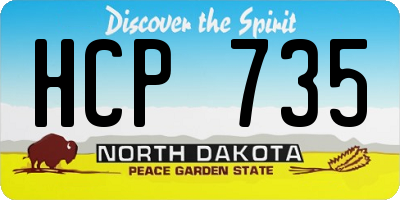 ND license plate HCP735