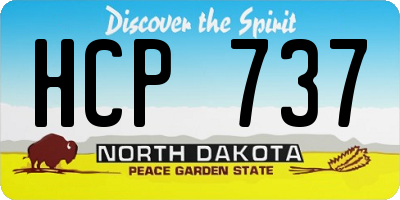 ND license plate HCP737