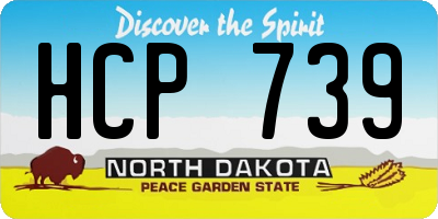 ND license plate HCP739