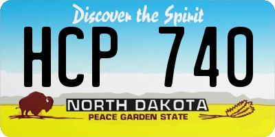 ND license plate HCP740