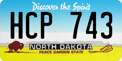 ND license plate HCP743