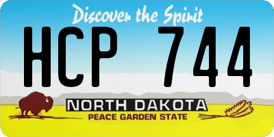 ND license plate HCP744