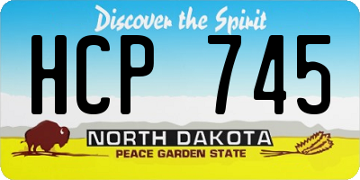 ND license plate HCP745