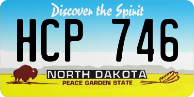 ND license plate HCP746