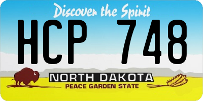 ND license plate HCP748