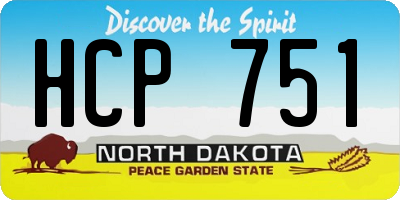 ND license plate HCP751