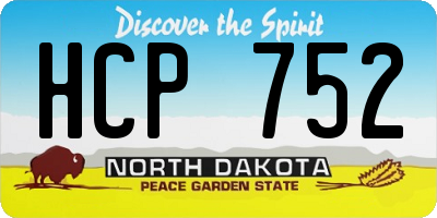 ND license plate HCP752