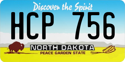 ND license plate HCP756