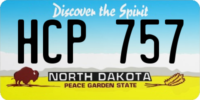 ND license plate HCP757