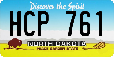 ND license plate HCP761