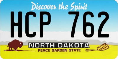 ND license plate HCP762