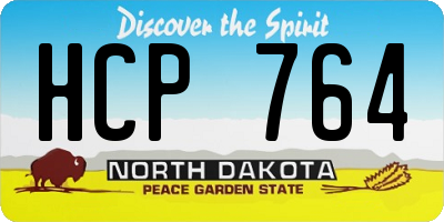 ND license plate HCP764