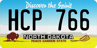 ND license plate HCP766