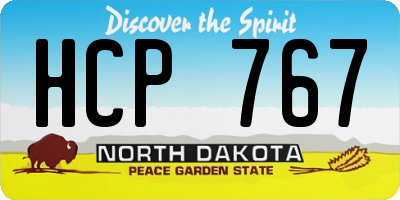 ND license plate HCP767