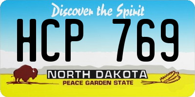 ND license plate HCP769