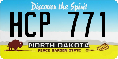 ND license plate HCP771