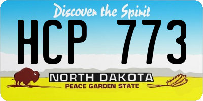 ND license plate HCP773