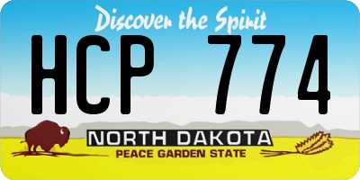 ND license plate HCP774