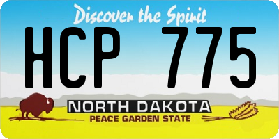 ND license plate HCP775