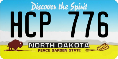 ND license plate HCP776