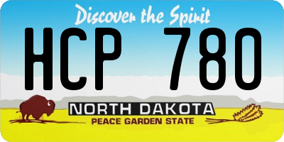 ND license plate HCP780