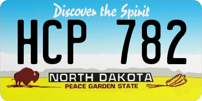 ND license plate HCP782